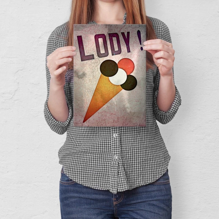 Plakat metalowy Lody! Prezent