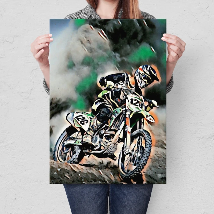 Plakat metalowy Motocykl Prezent