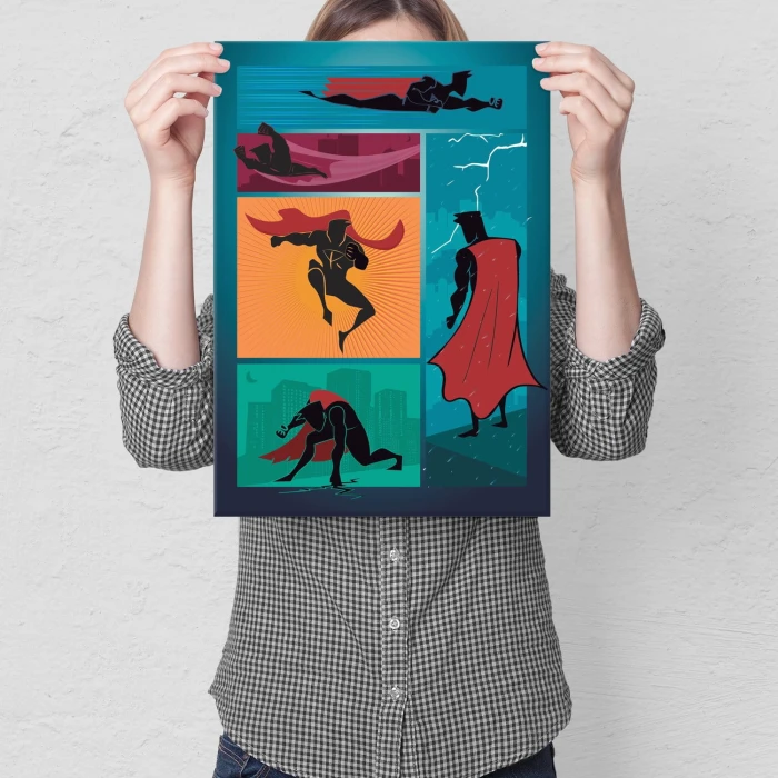 Plakat metalowy Superbohater Prezent