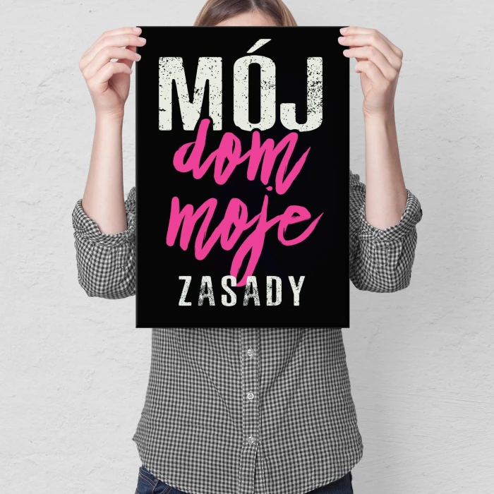Plakat metalowy Mój dom moje królestwo Prezent