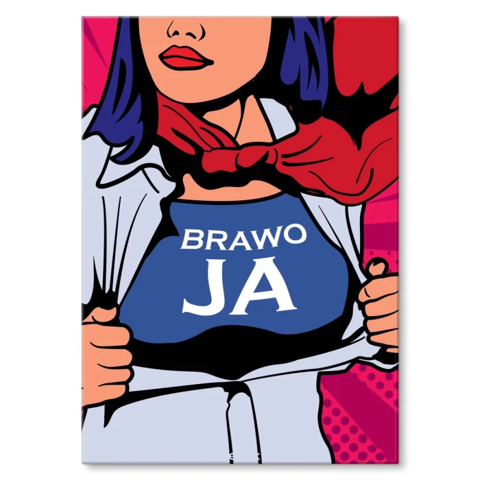 Plakat metalowy Brawo ja Prezent