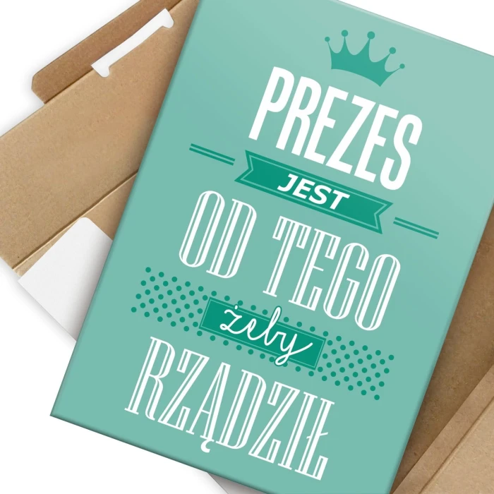 Plakat metalowy Prezes Prezent