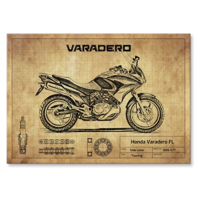 Plakat metalowy Honda Varadero FL Prezent