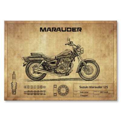 Plakat metalowy Suzuki Marauder 125 Prezent