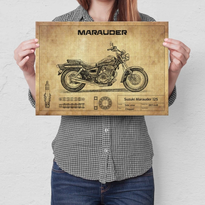Plakat metalowy Suzuki Marauder 125 Prezent