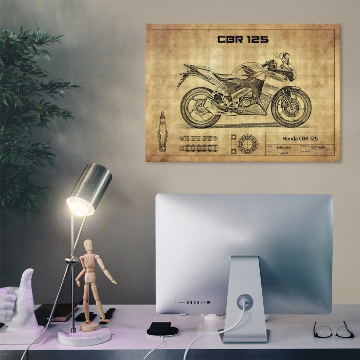 Plakat metalowy Honda CBR 125 Prezent