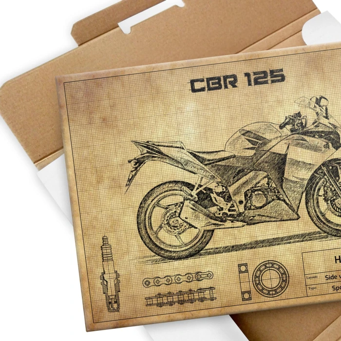 Plakat metalowy Honda CBR 125 Prezent