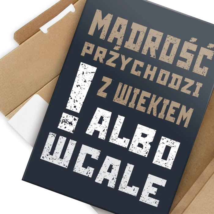 Plakat metalowy Mądrość z wiekiem Prezent