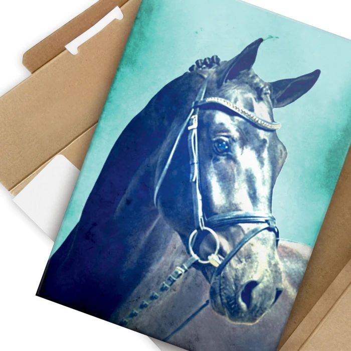 Plakat metalowy Portret konia Prezent