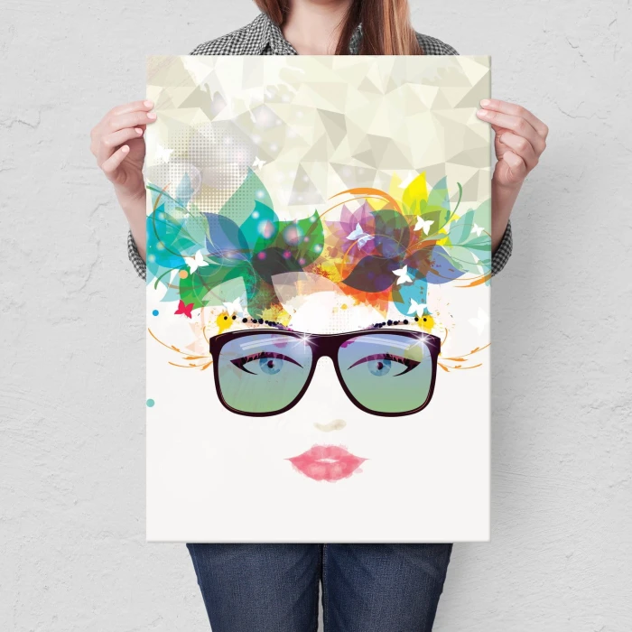 Plakat metalowy Wiosenna kobieta Prezent