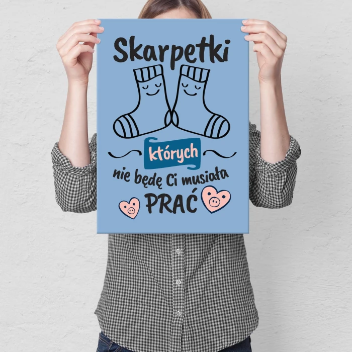 Plakat metalowy Skarpetki Prezent