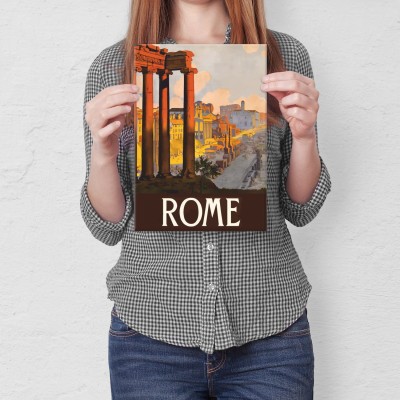 Plakat metalowy Rome Rzym Prezent