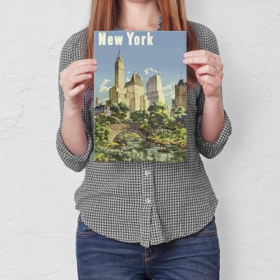Plakat metalowy New York Prezent