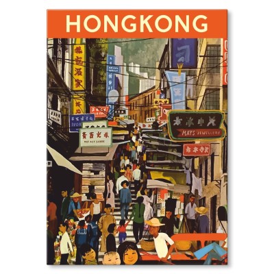 Plakat metalowy Hongkong Prezent