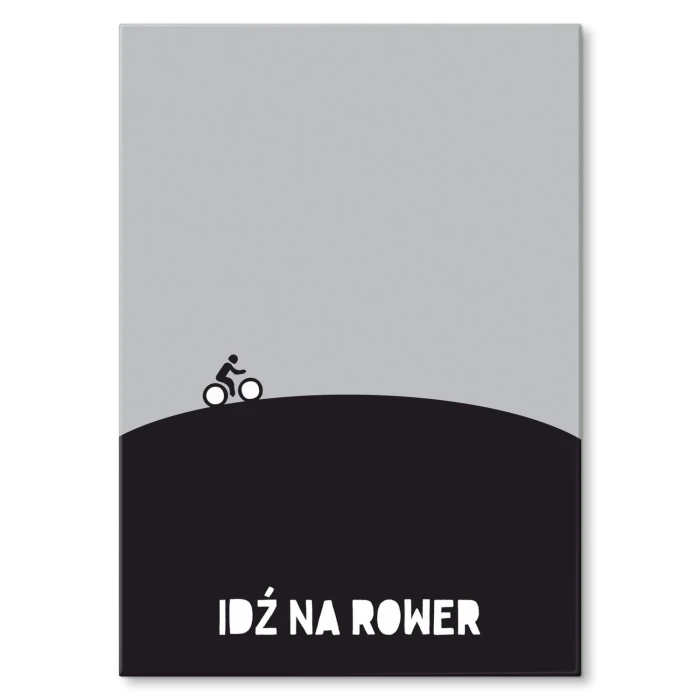 Plakat metalowy Idź na rower