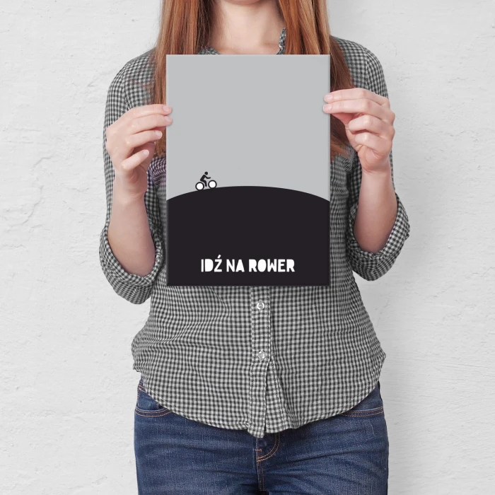 Plakat metalowy Idź na rower