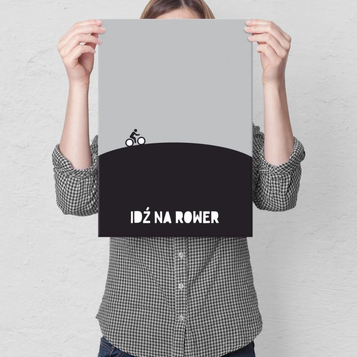 Plakat metalowy Idź na rower