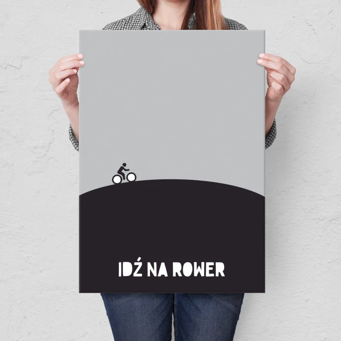 Plakat metalowy Idź na rower