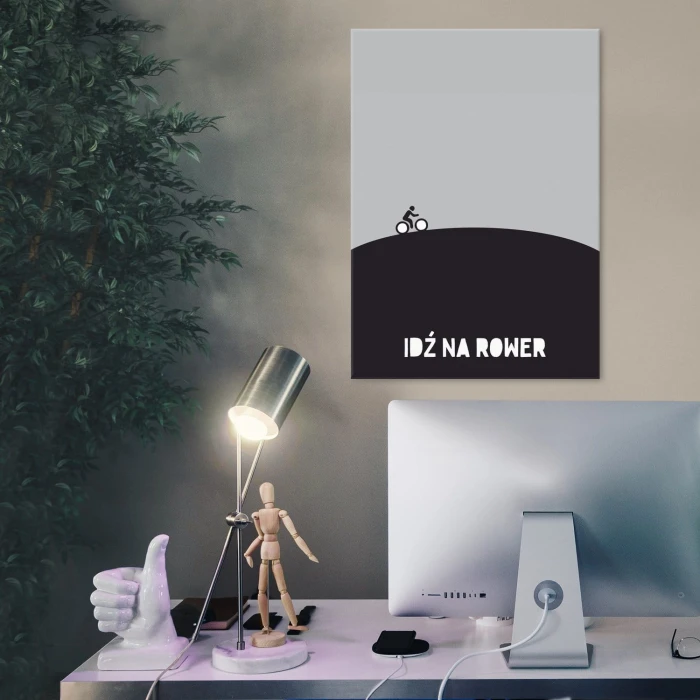 Plakat metalowy Idź na rower