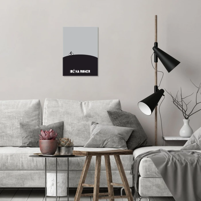 Plakat metalowy Idź na rower