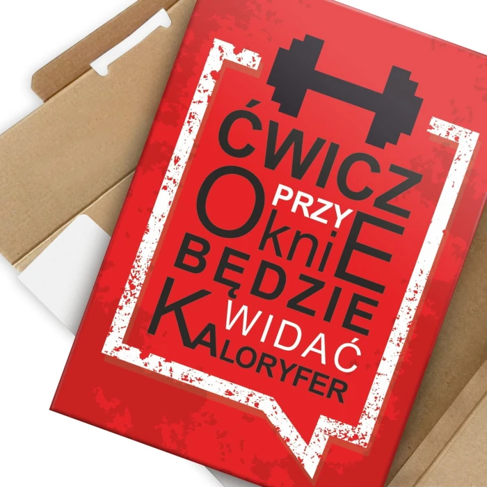 Plakat metalowy Ćwicz przy oknie