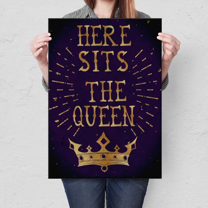 Plakat metalowy The queen królowa Prezent
