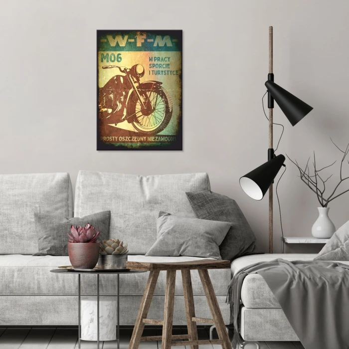 Plakat metalowy Motocykl WFM M06