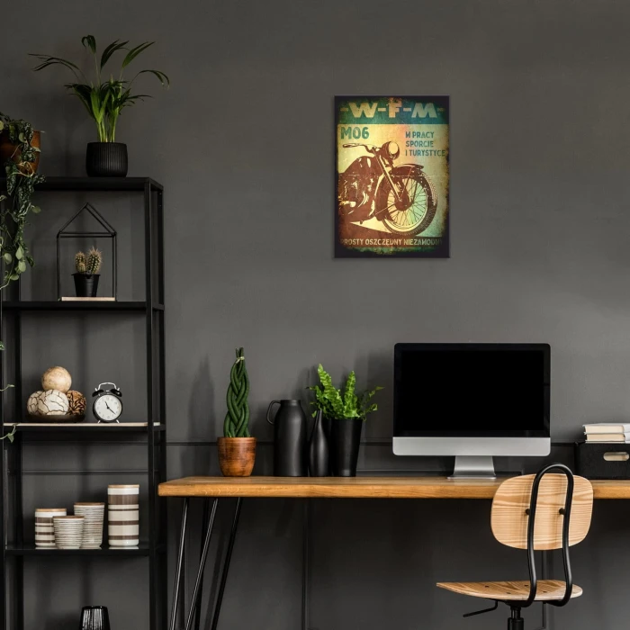 Plakat metalowy Motocykl WFM M06