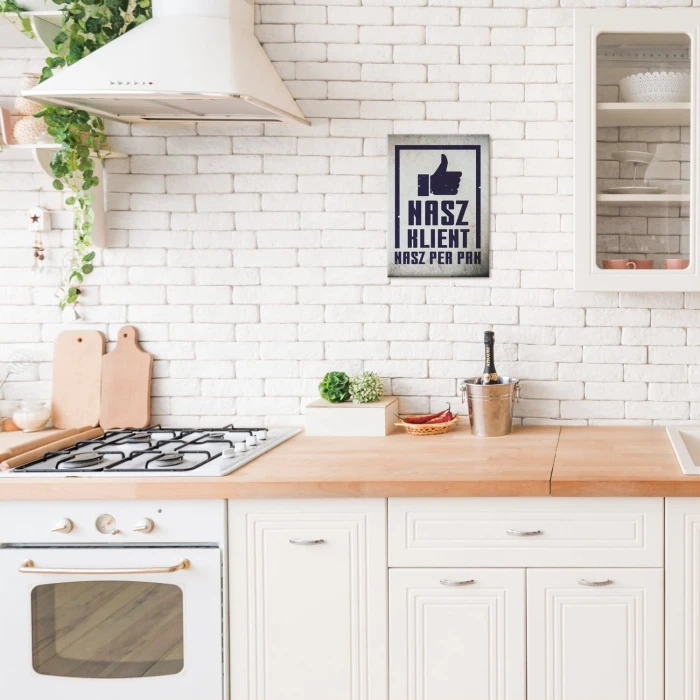 Plakat metalowy Nasz klient, nasz pan