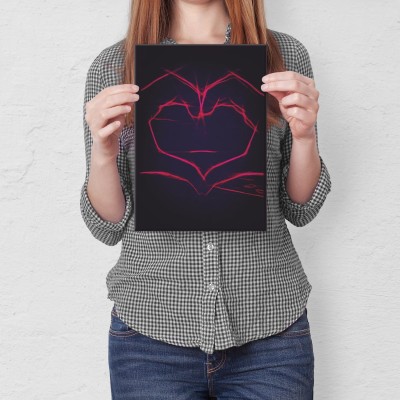 Plakat metalowy Symbol miłości Prezent