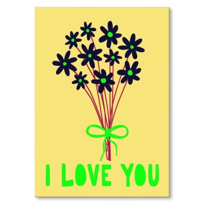 Plakat metalowy I love you Prezent