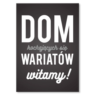 Plakat metalowy Dom wariatów Prezent