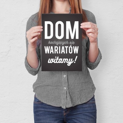 Plakat metalowy Dom wariatów Prezent