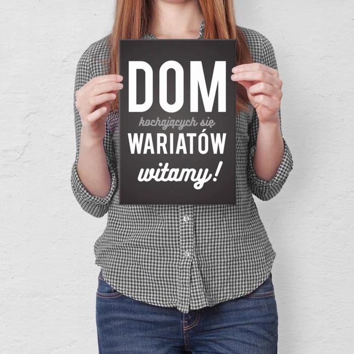 Plakat metalowy Dom wariatów Prezent