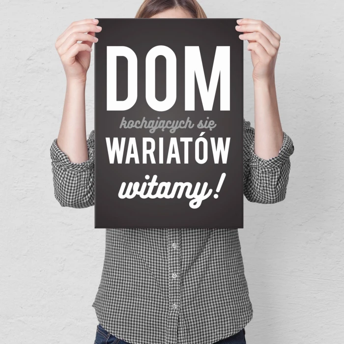 Plakat metalowy Dom wariatów Prezent