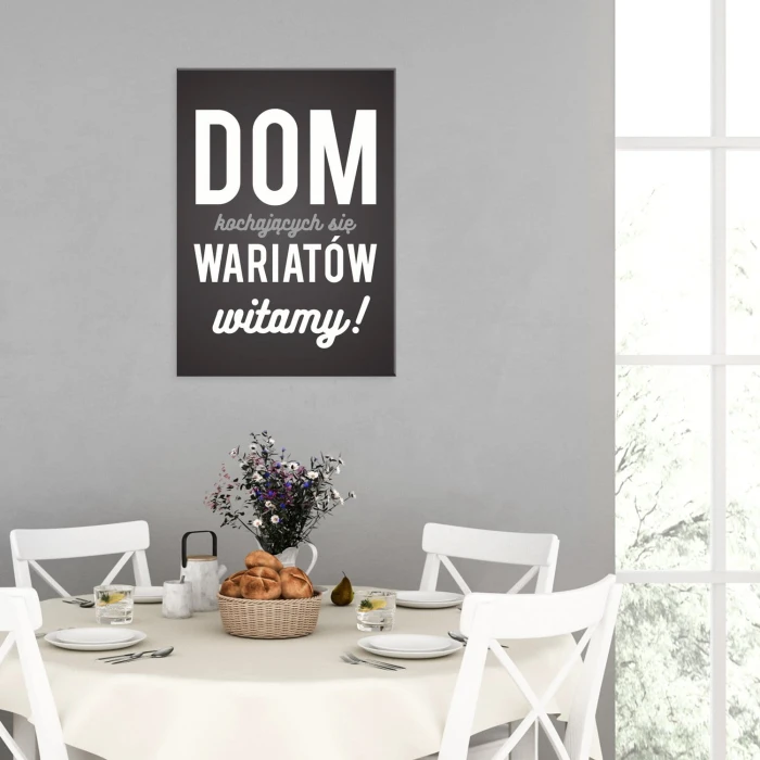 Plakat metalowy Dom wariatów Prezent