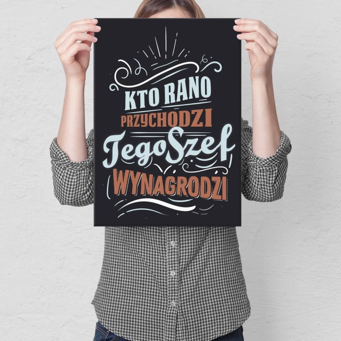 Plakat metalowy szef wynagrodzi
