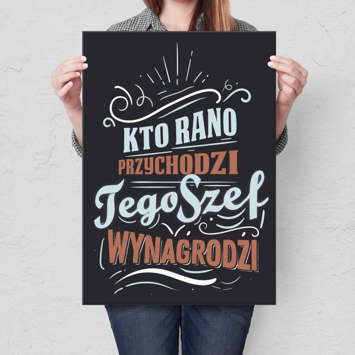 Plakat metalowy szef wynagrodzi