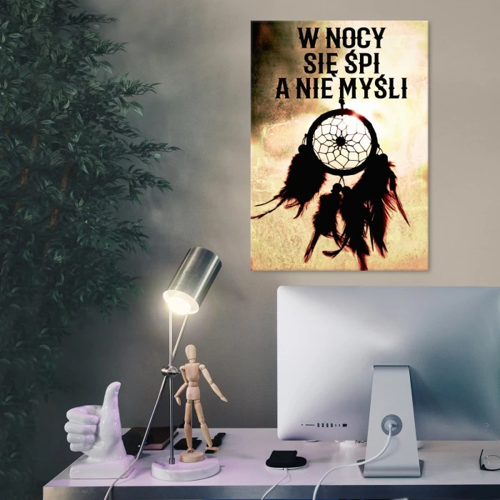Plakat metalowy W nocy się śpi