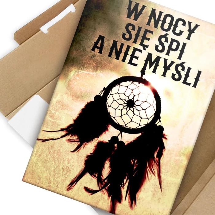 Plakat metalowy W nocy się śpi