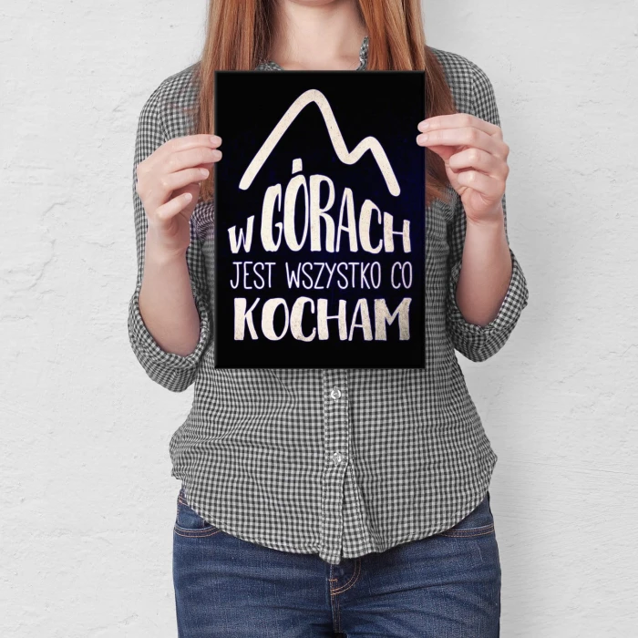 Plakat metalowy Wszystko co kocham Prezent