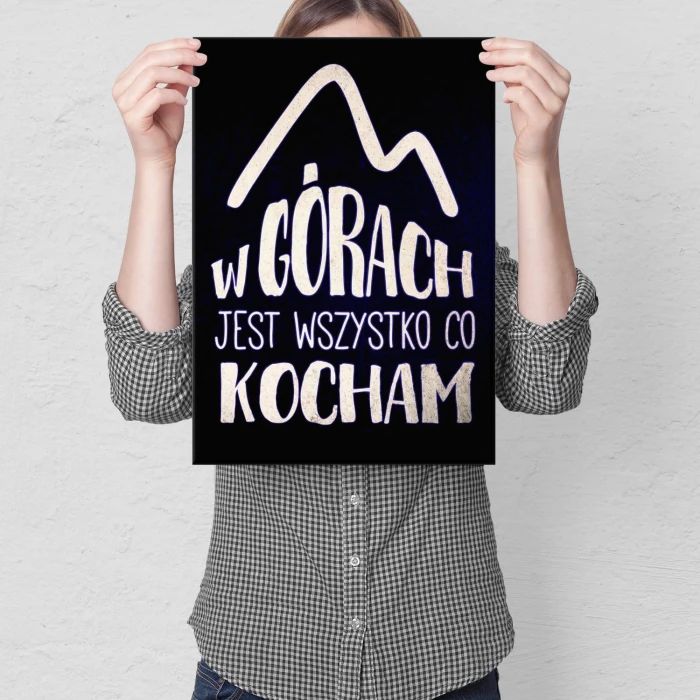 Plakat metalowy Wszystko co kocham Prezent