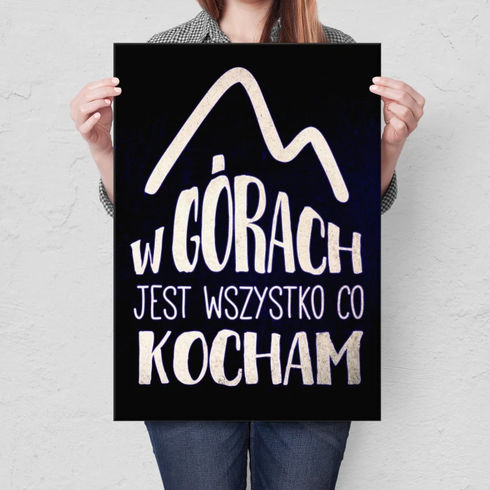 Plakat metalowy Wszystko co kocham Prezent