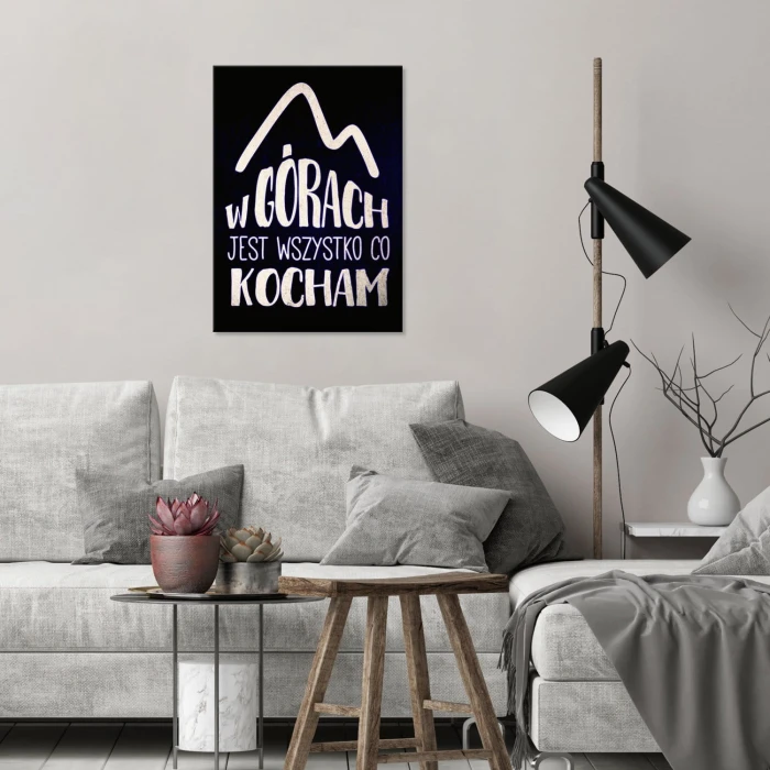 Plakat metalowy Wszystko co kocham Prezent