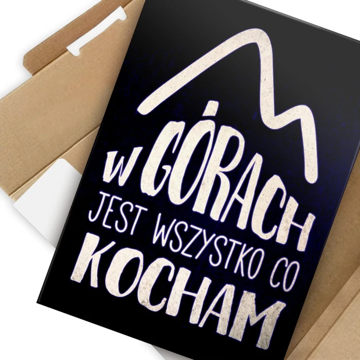 Plakat metalowy Wszystko co kocham Prezent