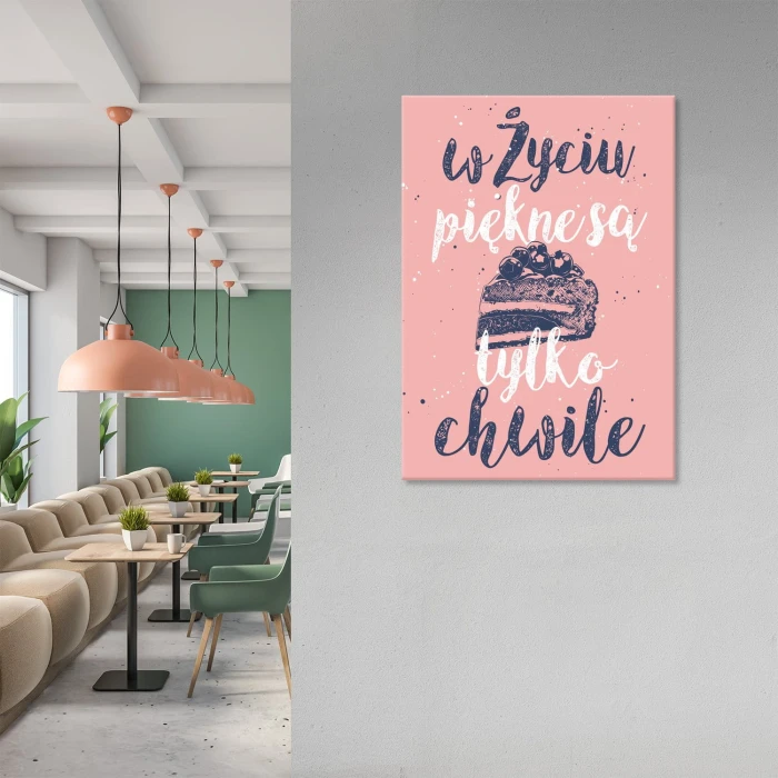 Plakat metalowy Piękne są tylko chwile Prezent