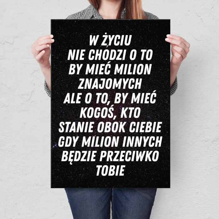 Plakat metalowy W życiu