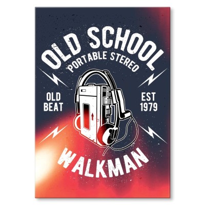 Plakat metalowy Walkman