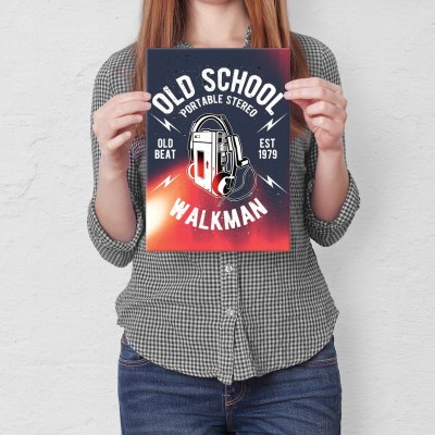 Plakat metalowy Walkman