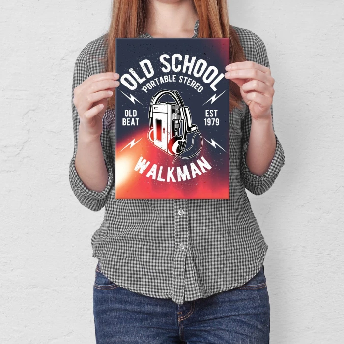 Plakat metalowy Walkman